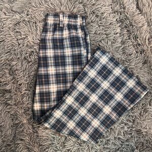 Halara plaid wide leg trousers